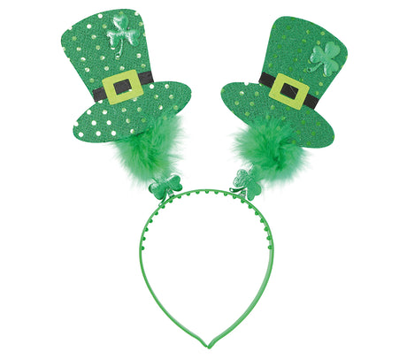 Diadème St Patrick - Haut de forme vert en feutre
