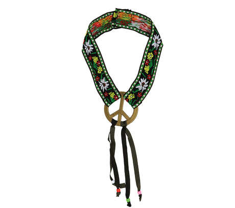 Ruban tête hippie multicolore - polyester - adulte