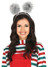 Serre-tête guirlande argentée festif - PVC - adulte