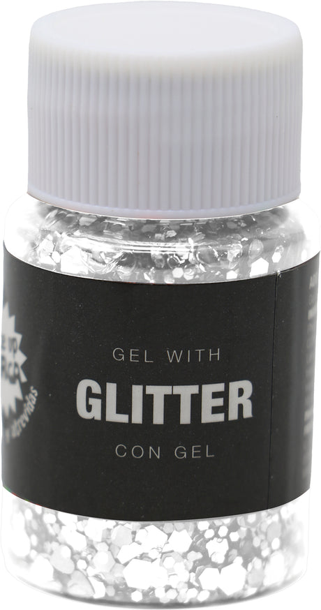 Gel paillettes blanc irisé - 20g - Maquillage festif