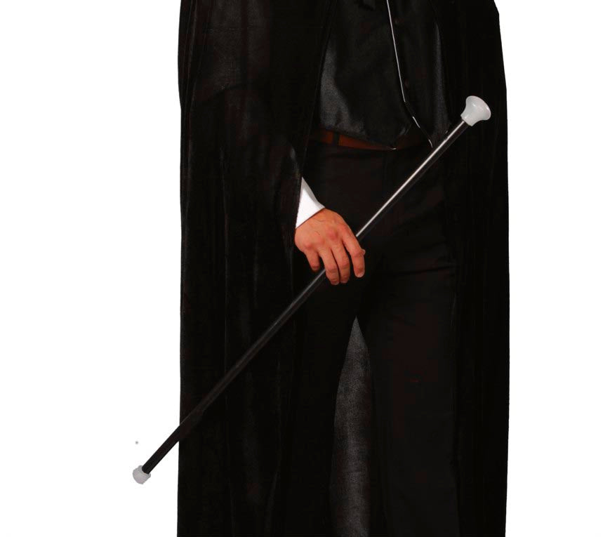 Black PVC party cane - 80 cm