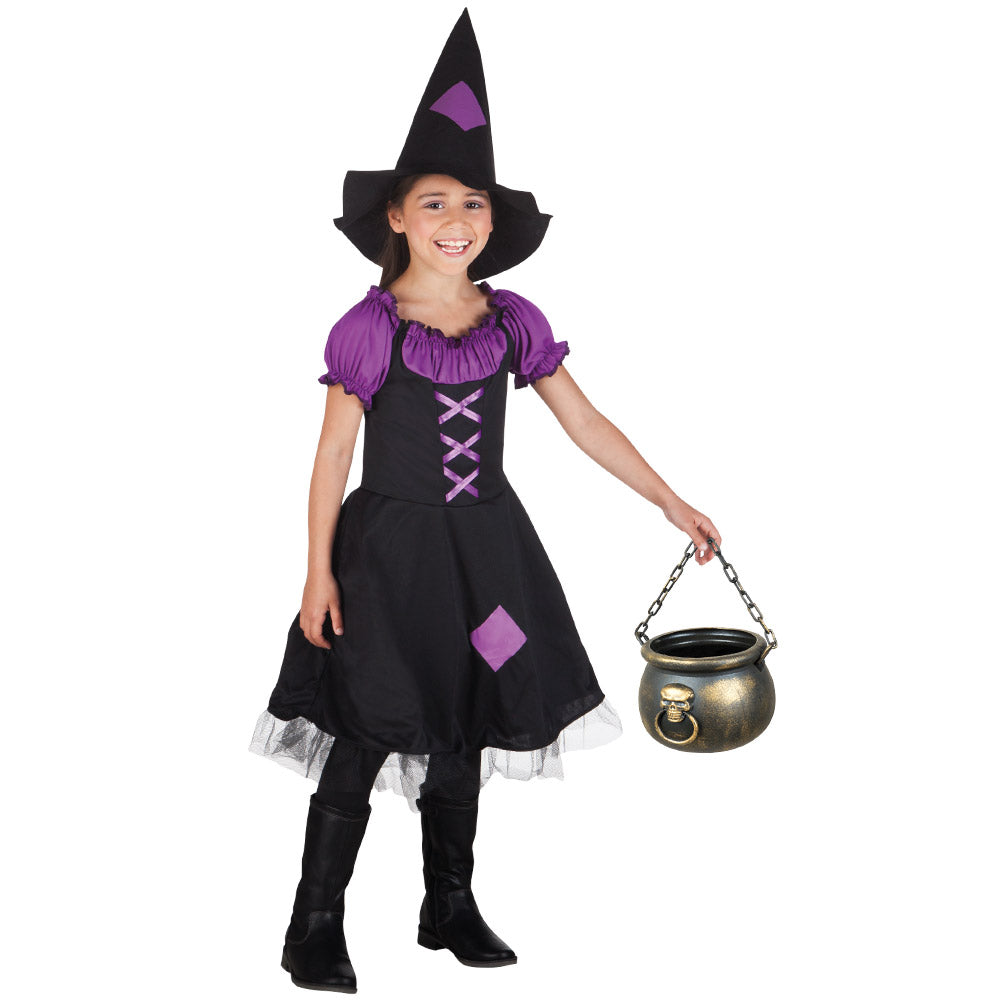 Witch's cauldron skull Halloween decoration