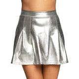Shiny silver festive skirt