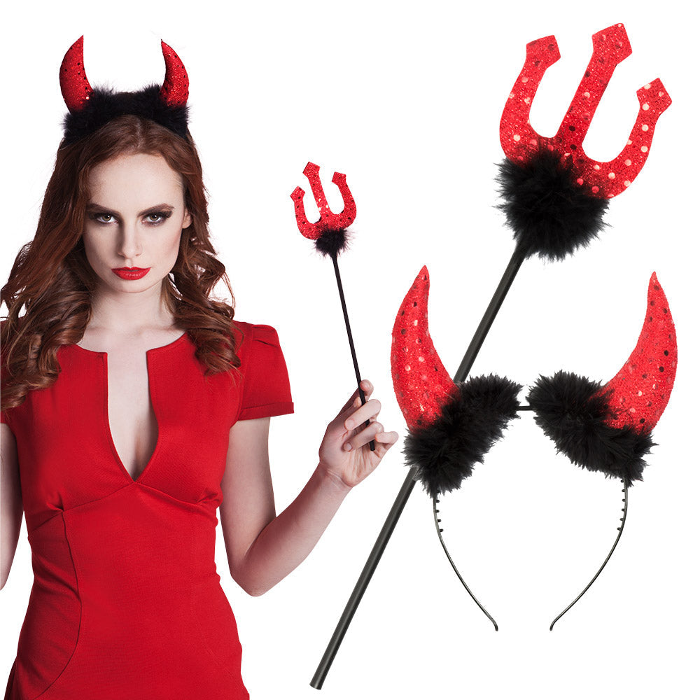 Devil Set - Headband and Festive Trident