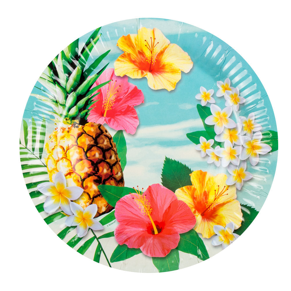 Paradise Paper Plates x10 - Hawaiian Party