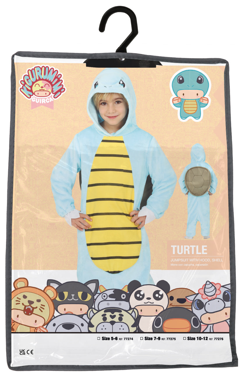 Blue Turtle Costume for Children 7-9 Years Old, Polyester
