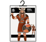 Adult brown Viking costume in polyester