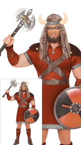 Adult brown Viking costume in polyester