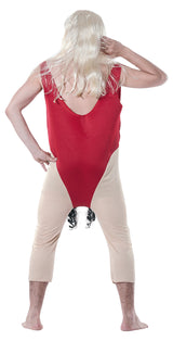 Men's Lifeguard Costume - Red and Straw - Size L