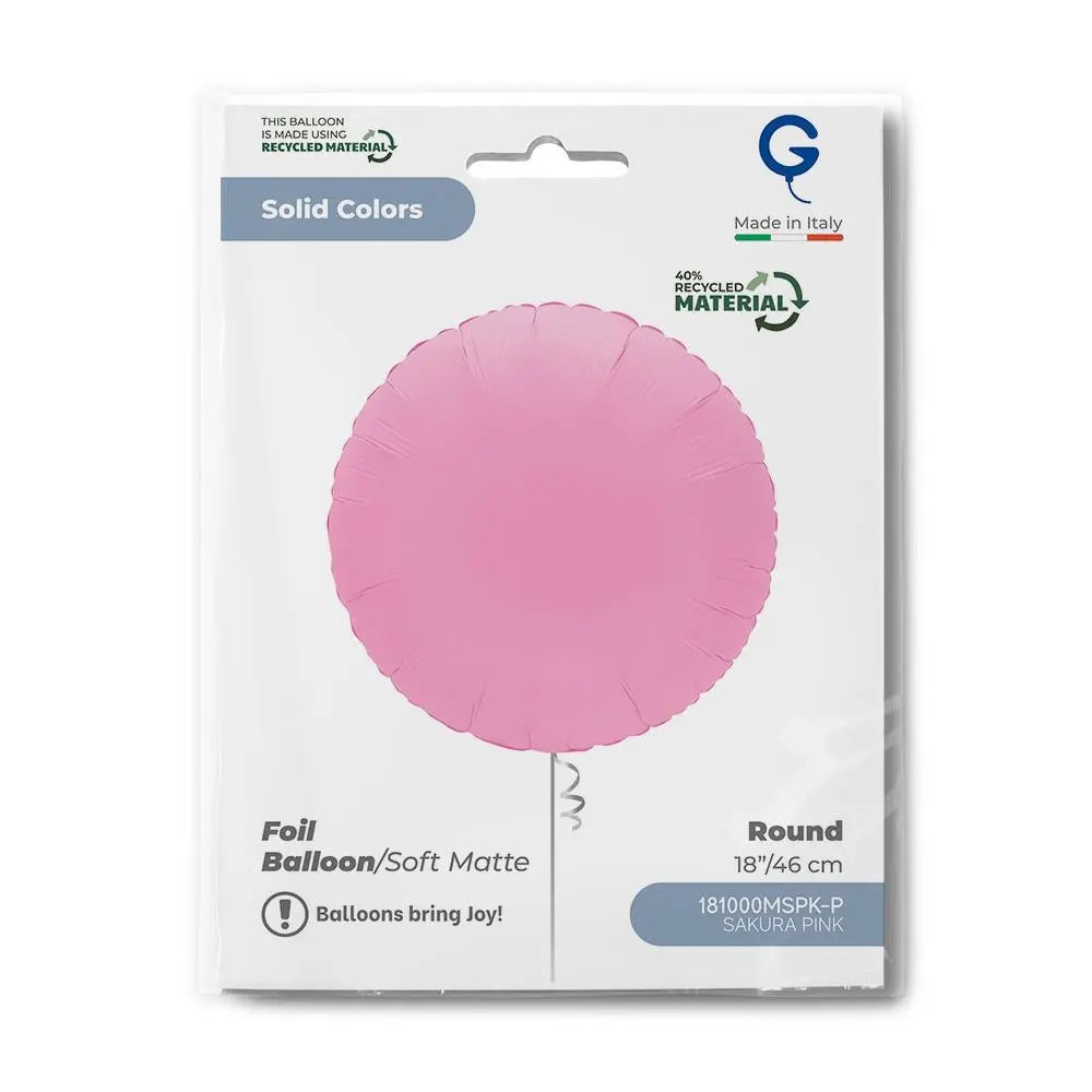 Round satin balloon - 36 cm - Helium inflation available in store