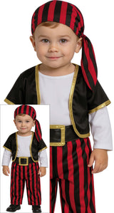 Déguisement Pirate Bébé Garçon - T-Shirt, Gilet, Ceinture, P