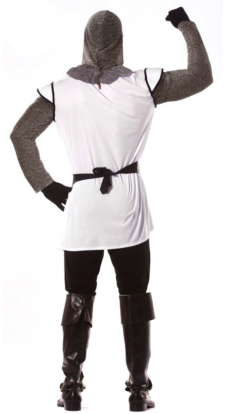 Men's Medieval Knight Costume - Hood, Tunic, Belt, and Trousers