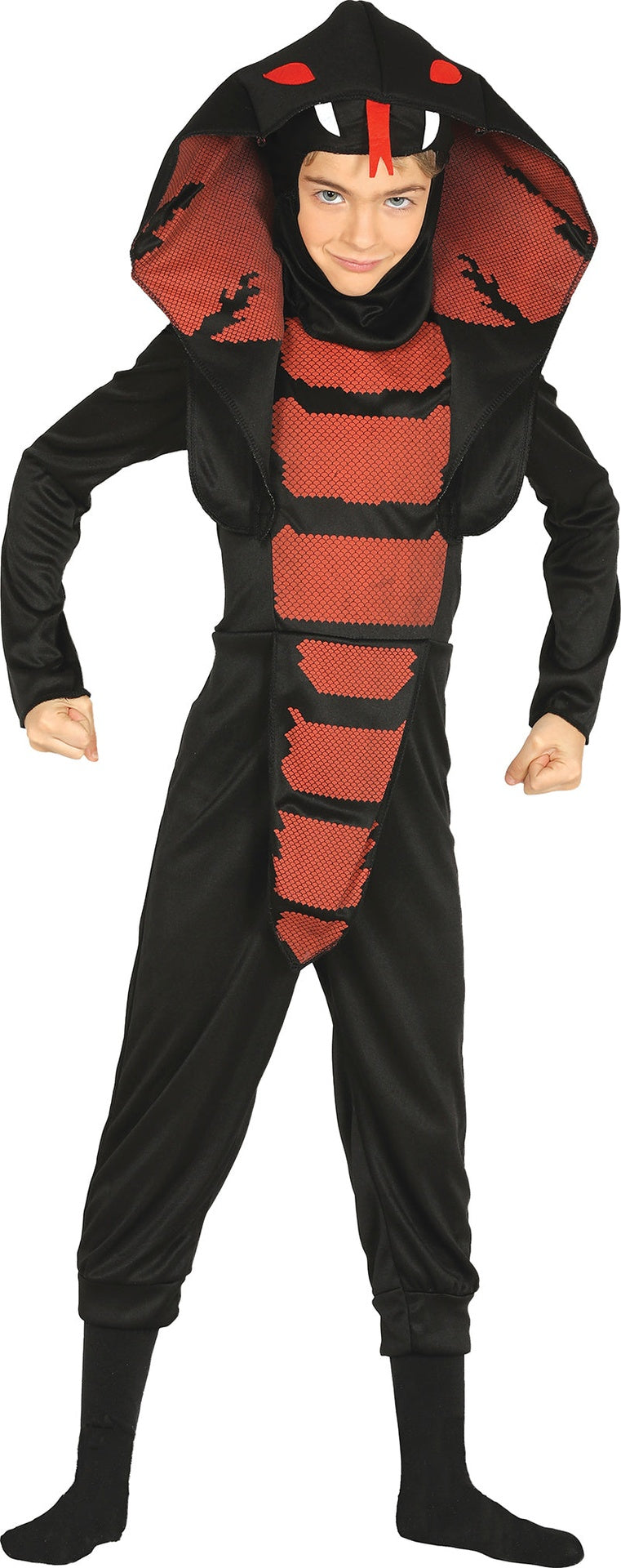 Jungen Cobra Ninja Kostüm - Kapuze, Maske und Overall