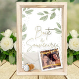 Boîte à Souvenirs Mariage en Bois Vitrée - 20 x 20 cm