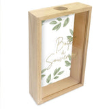 Boîte à Souvenirs Mariage en Bois Vitrée - 20 x 20 cm