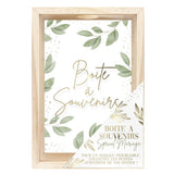 Boîte à Souvenirs Mariage en Bois Vitrée - 20 x 20 cm
