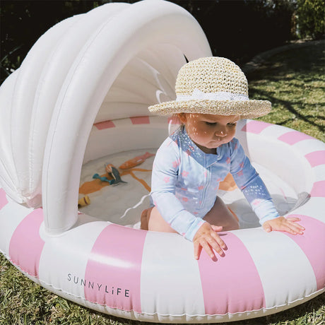 Aufblasbarer Kinderpool mit Sonnenschutz „Cotton Candy Cherry“ – SunnyLife