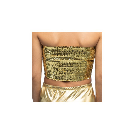 Top Sparkle Doré – Haut Pailleté Soirée d'Été