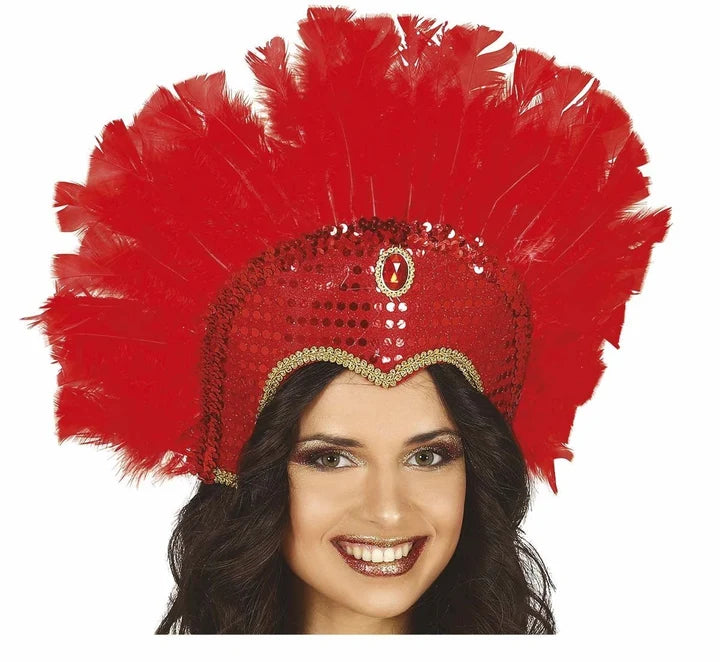 Coiffe en Plumes – Parure de Danseuse de Samba