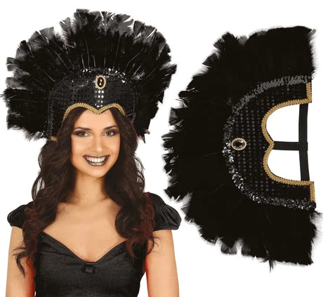 Coiffe en Plumes – Parure de Danseuse de Samba