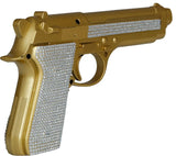 Pistolet Doré à Paillettes 25 cm – Accessoire Photobooth
