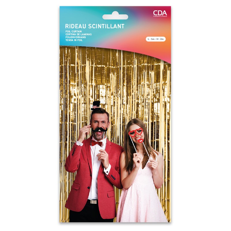 Rideau à Franges Irisé 100 x 200 cm – Fond Photobooth