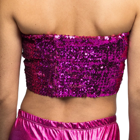 Top Sparkle Rose – Haut Pailleté Rose Vif