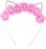 Serre-tête Chat Fleuri Rose – Oreilles et Fleurs