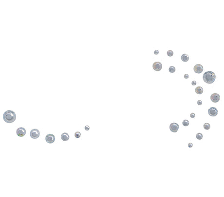 Bijoux visage adhésifs argent et bleu en résine