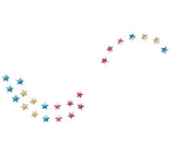 Bijoux visage étoiles multicolores adhésifs en résine