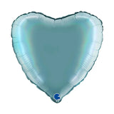 Ballon cœur - Effet holographique arc-en-ciel - 36 cm - Gonflage Hélium en boutique