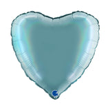 Ballon cœur - Effet holographique arc-en-ciel - 36 cm - Gonflage Hélium en boutique