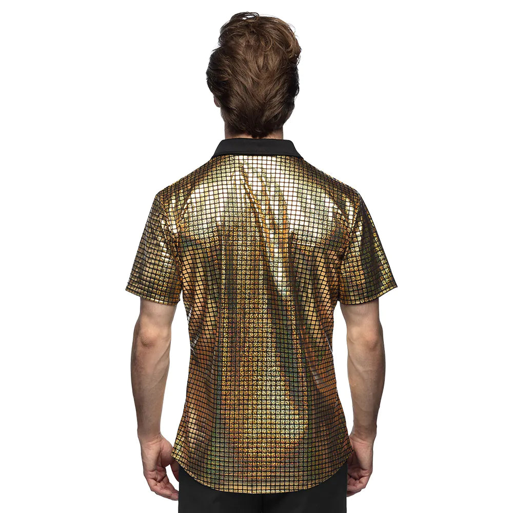 Chemise Disco Diamond Or