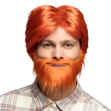 Perruque Dude Orange Avec Barbe