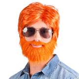 Perruque Dude Orange Avec Barbe