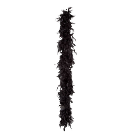 Boa Plumes Noir 1M80 – Accessoire Déguisement Cabaret & Soirée Glamour