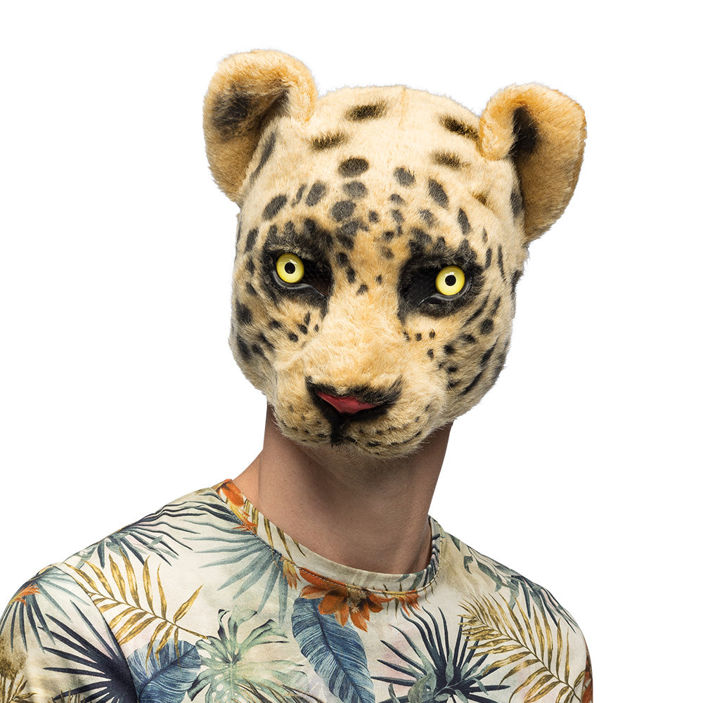 Demi-Masque Peluche Léopard