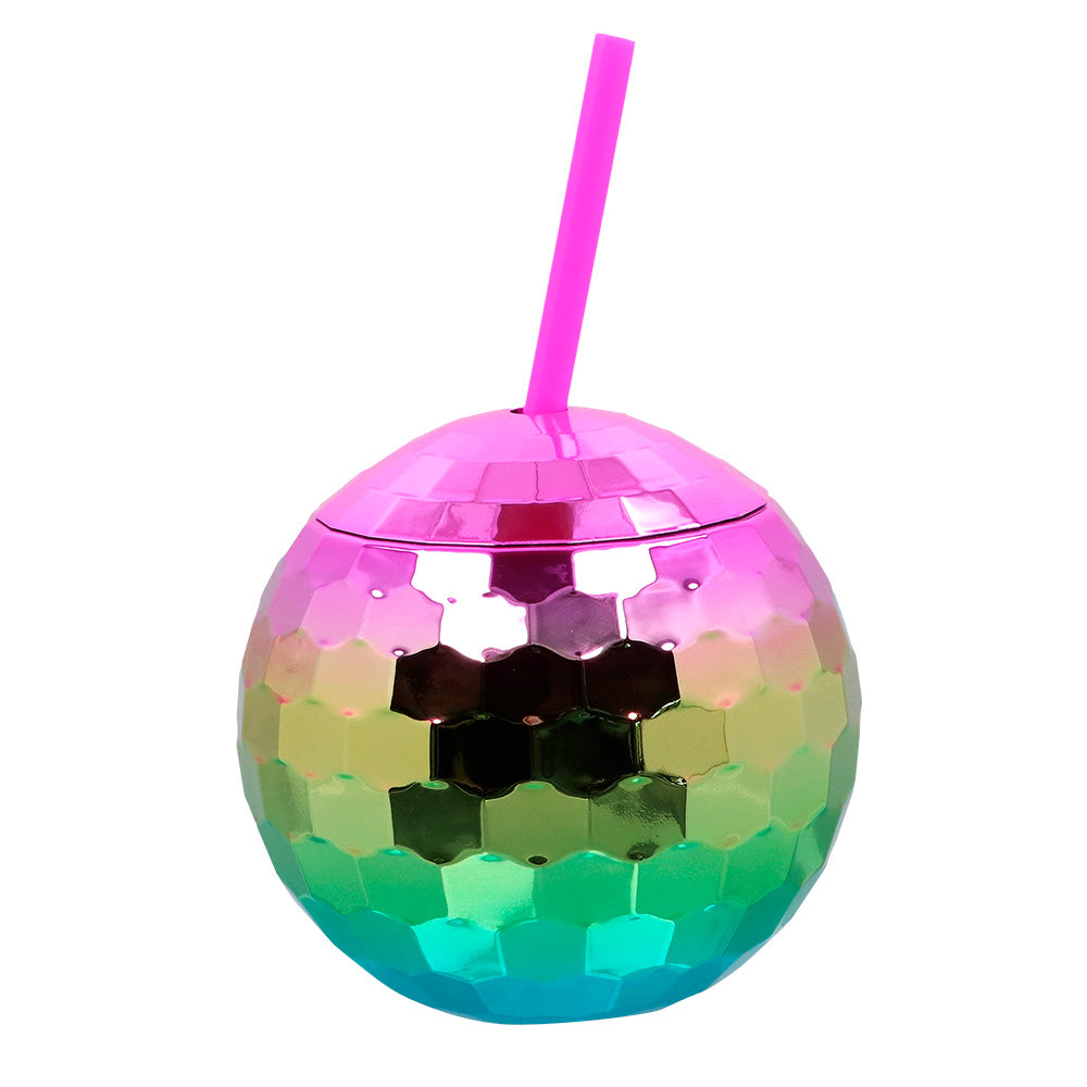 Gobelet Réutilisable Boule Disco Arc-en-Ciel 65 cl