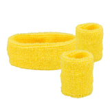 Set 3 Bandeaux Éponge Noir ou Jaune Fluo