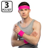 Set 3 Bandeaux Éponge Noir ou Jaune Fluo