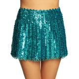 Mini Jupe Sequins Bleu ou Rouge Tailles M & L – Déguisement Disco & Soirée Festive