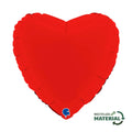 Ballon cœur mat - 14" - Gonflage Hélium en boutique