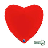 Ballon cœur mat - 14" - Gonflage Hélium en boutique