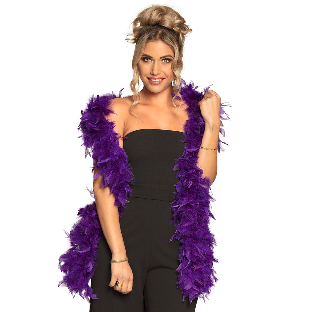 Boa Violet 180 cm – Accessoire de Déguisement et Soirée