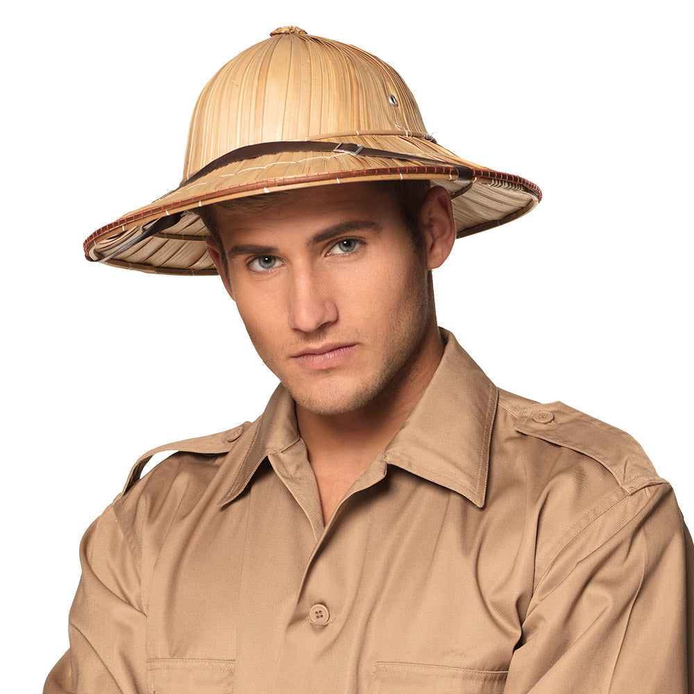 Casque Colonial Canotier Adulte – Déguisement Explorateur et Aventure
