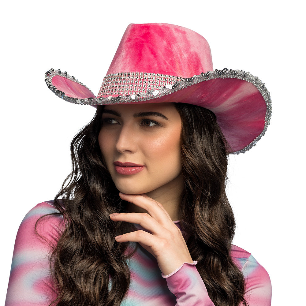Chapeau Cowboy Rose Femme – Carnaval et Soirée Déguisée