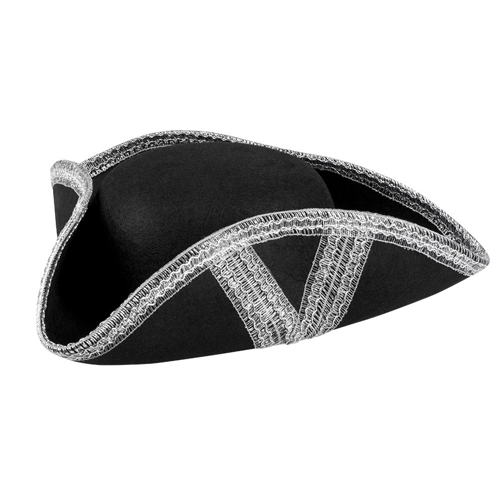 Chapeau Pirate Royal Fortune Argent Adulte – Carnaval et Bal Masqué