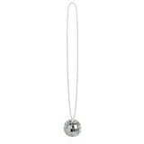 Collier Boule Disco Argent 4 cm – Soirée Disco et Bal Masqué