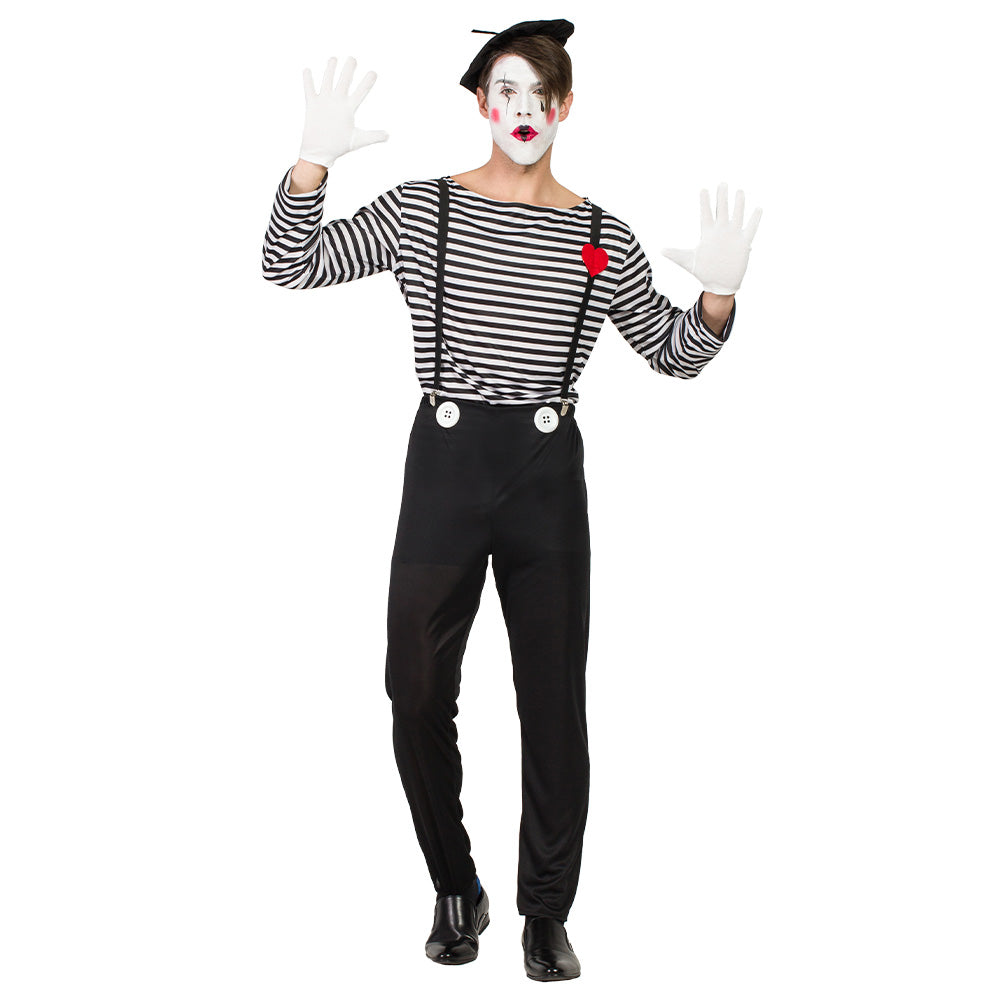 Costume Adulte Artiste Mime – Tailles S et M
