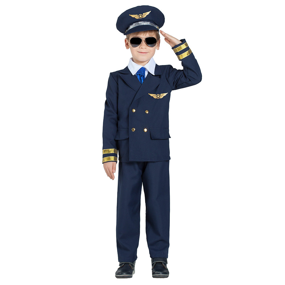 Costume Pilote Enfant 4-12 ans – Aviation et Déguisement Carnaval